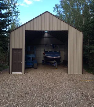 Portable sheds for easy storage of recreational vehicles, tools and more.